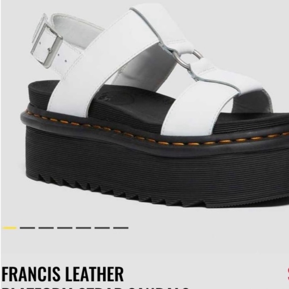 Dr. Martens Francis White Platform Sandals size 9 - Picture 2 of 7